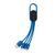 Cable 4 en 1 con clip - Azul