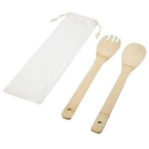 Cuchara y tenedor de bambú para ensalada Endiv