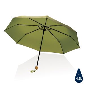 Mini paraguas RPET 190T  de bambú 20.5" Impact AWARE ™