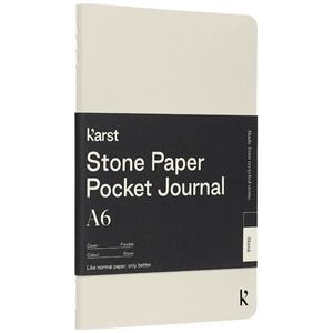 Diario de tapa blanda de papel de piedra A6 Karst®