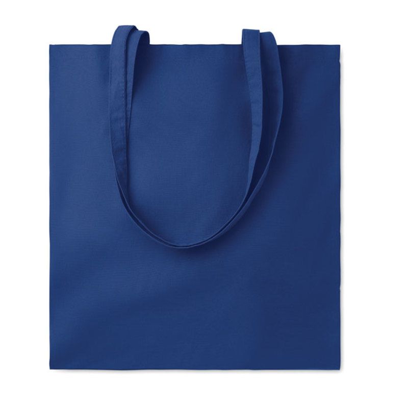 Una bolsa para la compra decorada con pintura de dedos para tela.