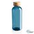 Botella GRS RPET con tapa de bambú FSC - Azul