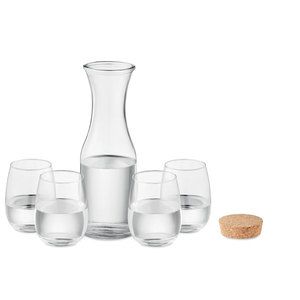 Set de jarra + vasos de vidrio Piccadilly
