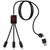 Cable de carga extensible personalizado 5 en 1 - Rojo