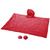 Poncho impermeable plegable en una bola-llavero "Xina" - Rojo