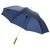 Paraguas automático con puño de madera de 23" "Lisa" - Azul