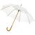 Paraguas con puño y caña de madera de 23” “Jova” - Blanco