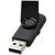 Memoria USB metálica de 4 GB "Rotate" - Negro