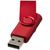 Memoria USB metálica de 4 GB "Rotate" - Rojo