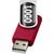 Memoria USB para gota de resina de 2 GB "Rotate" - Rojo