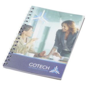 Cuaderno A6 con anillas de alambre y cubierta de PP Desk-Mate®