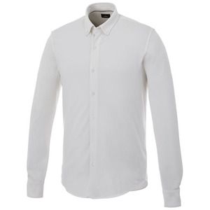 Camisa de manga larga de punto piqué para hombre "Bigelow"