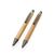 Bolígrafo moderno de bambú FSC® en caja - Marrón