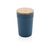 Taza GRS RPP con tapa de bambú FSC® - Azul