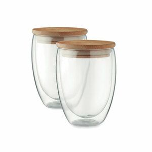 Set de 2 vasos de vidrio de borosilicato Tirana
