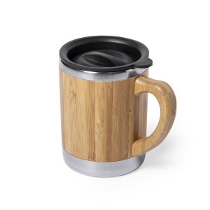 Taza con tapa bambú 300 ml Vanatin