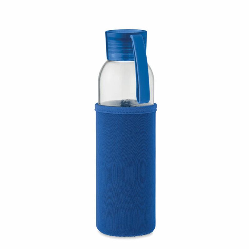 Botella cristal con funda 500ml Color Azul