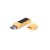 Memoria USB en bambú con logo iluminado Afroks