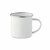 Taza vintage de metal personalizada Plateado S - Blanco