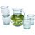 Set de 5 vasos de vidrio reciclado "Terazza" - Blanco