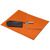 Toalla ultraligera con logo 100x180 cm Pieter - Naranja