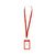 Identificador lanyard corporativo poliéster Fleck - Rojo