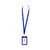 Identificador lanyard corporativo poliéster Fleck - Azul