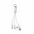 Cable cargador personalizable bambú Poskin - Blanco