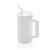 Taza personalizable de acero inox. reciclado de 800ml. Cube - Blanco