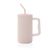 Taza personalizable de acero inox. reciclado de 800ml. Cube - Rosa