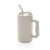 Taza personalizable de acero inox. reciclado de 800ml. Cube - Beige