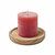 Porta velas de madera con vela de vainilla Pentas - Rojo