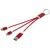 Cable de carga promocional 4 en 1 Metal - Rojo