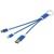 Cable de carga promocional 4 en 1 Metal - Azul