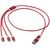 Cable de carga 5 en 1 publicitario Versatile - Rojo