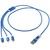 Cable de carga 5 en 1 publicitario Versatile - Azul