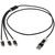 Cable de carga 5 en 1 publicitario Versatile - Negro