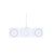 Cargador personalizable inalámbrico 3 en 1 Tardim - Blanco