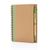 Cuaderno de espiral kraft con bolígrafo - Verde