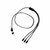 Cable cargador personalizable 3 en 1 Clodan - Negro