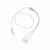 Cable cargador personalizable 3 en 1 Clodan - Plata