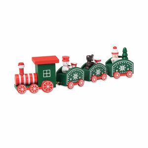 Tren de madera con motivos navideños JUNA