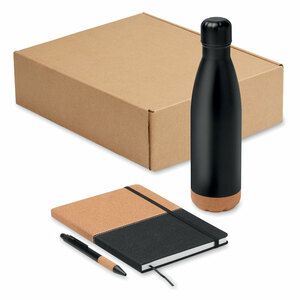 Set de regalo de 3 piezas botella y libreta Cadeau