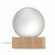 Bola de cristal con luz LED de madera de caucho LIGHT