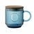 Taza cristal personalizada 300 ml Vitrio - Azul