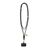Lanyard ajustable teléfono rPET CarryLoop - Negro