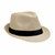 Sombrero de paja de papel con banda negra BOOWIE