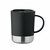 Taza con base de acero inoxidable reciclado Beaker - Negro