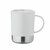 Taza con base de acero inoxidable reciclado Beaker - Blanco