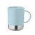 Taza con base de acero inoxidable reciclado Beaker - Azul Claro